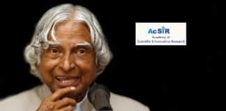AcSIR – Dr. APJ Abdul Kalam Summer Training Program 2018