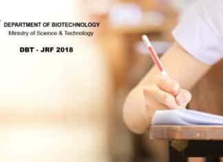 DBT – Junior Research Fellowship (BET) 2018 Official Notification