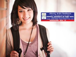 Central University of Tamil Nadu - Admissions 2018-2019