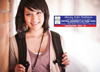 Central University of Tamil Nadu - Admissions 2018-2019