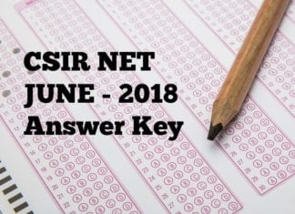 CSIR NET Dec 2018 Official Answer Key – Life Science & Chemical Science CSIR NET June 2018 Answer Key - Life Science & Chemical Science