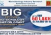 BIRAC Biotechnology Ignition Grant | Grant-In-Aid of Rs. 50 Lakhs BIRAC Biotechnology Ignition Grant