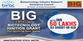 BIRAC Biotechnology Ignition Grant