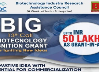 BIRAC Biotechnology Ignition Grant | Grant-In-Aid of Rs. 50 Lakhs BIRAC Biotechnology Ignition Grant