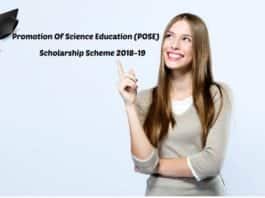 POSE Scholarship Scheme 2018-2019