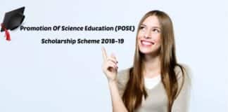 POSE Scholarship Scheme 2018-2019