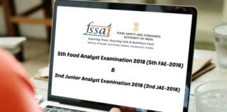 FSSAI Food Analyst Examination 2018