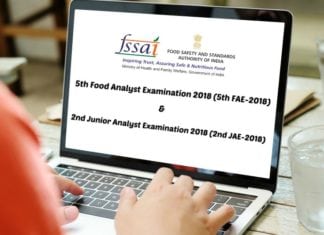 FSSAI Food Analyst Examination 2018