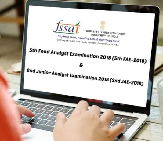 FSSAI Food Analyst Examination 2018