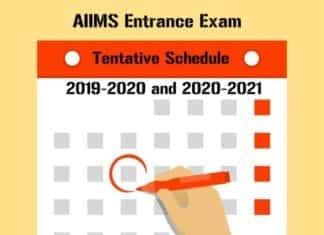 AIIMS Entrance Exam 2019 - Tentative Schedule