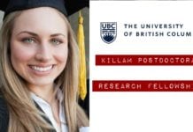 Killam Postdoctoral Research Fellowships – Stipend of $50,000 Killam Postdoctoral Research Fellowships