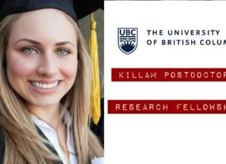 Killam Postdoctoral Research Fellowships – Stipend of $50,000 Killam Postdoctoral Research Fellowships
