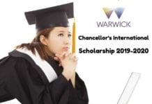 Chancellor’s International Scholarship 2019-2020 Chancellor's International Scholarship 2019-2020