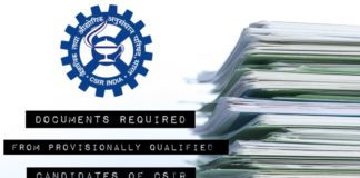 CSIR Notice : Documents Required from Candidates of CSIR 2017 Exam