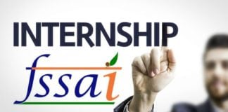 FSSAI November Internship Scheme 2018-19