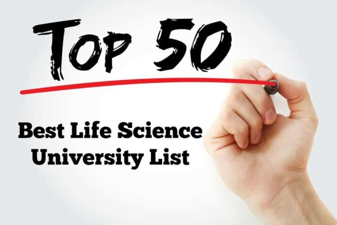 Top 50 Best Life Science Universities In The World