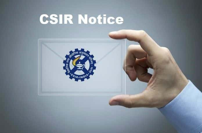 CSIR NOTICE : Re-upload Documents for CSIR NET Exam June 2018