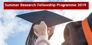 Science Academies' Summer Research Fellowship Programme 2019