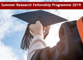 Science Academies' Summer Research Fellowship Programme 2019