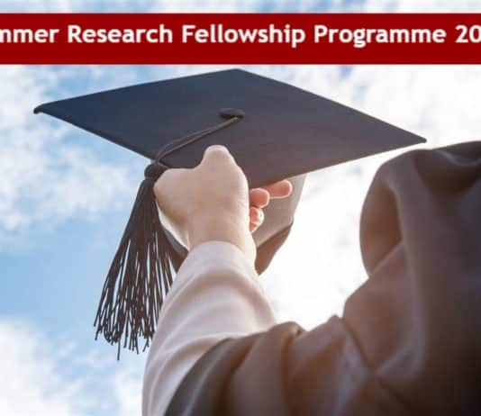 Science Academies' Summer Research Fellowship Programme 2019