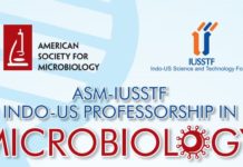 ASM-IUSSTF INDO-US Professorship In Microbiology 2019 ASM-IUSSTF INDO-US Professorship In Microbiology 2019