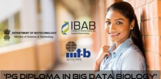 Applications Invited - DBT Funded PG Diploma in Big Data Biology