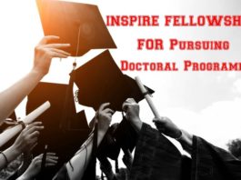 INSPIRE FELLOWSHIP 2018 for Pursuing Doctoral Programme