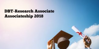 DBT-Research Associate Associateship 2018 in Life Science & Biotech