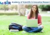 AcSIR PhD Admissions January 2019 – Official Notification AcSIR PhD Admissions January 2019
