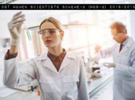 DST Women Scientists Scheme-B (WOS-B) 2018-2019