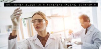 DST Women Scientists Scheme-B (WOS-B) 2018-2019