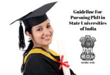 Guideline For Pursuing PhD in State Universities of India