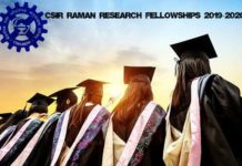 CSIR Raman Research Fellowships 2019-2020