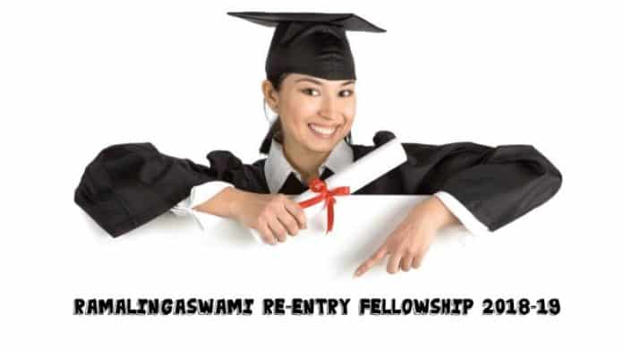 Ramalingaswami Re-entry Fellowship 2018-19