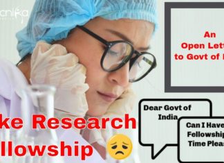 A Letter To Govt of India Requesting Hike In Research Fellowship