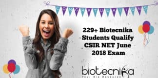 229+ CSIR NET Toppers Qualify CSIR June 2018 Exam With BioTecNika