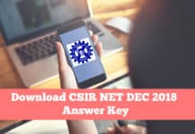 Download CSIR NET Dec 2018 Answer Key - Solved Question Paper