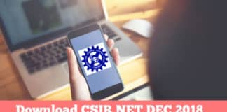 Download CSIR NET Dec 2018 Answer Key - Solved Question Paper