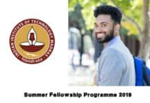 IITM Summer Fellowship Programme 2019 With Stipend IITM Summer Fellowship Programme