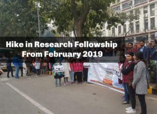Hike in Research Fellowship From February 2019 Confirmed?
