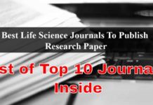 Best Life Science Journals To Publish Your Research Paper