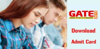 GATE 2019 Admit Card Download