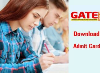 GATE 2019 Admit Card Available For Download GATE 2019 Admit Card Download