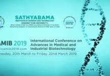 International Conference – ICAMIB 2019 | Sathyabama Institute of Science and Technology International Conference - ICAMIB 2019