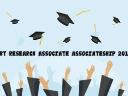 DBT-Research Associate Associateship 2019