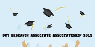 DBT-Research Associate Associateship 2019