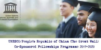UNESCO Fellowships Programme 2019-2020