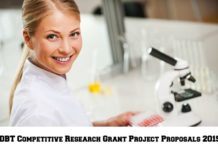 Govt DBT R&D Competitive Research Grant Project Proposals 2019 Competitive Research Grant Project Proposals