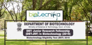 DBT-BET 2019 / DBT JRF 2019 Exam Date, Application, Eligibility