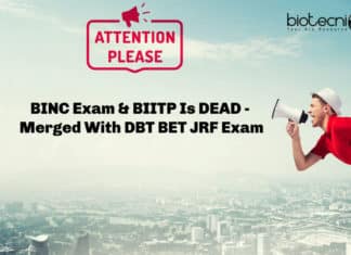 BINC Exam & BIITP Is DEAD - Merged With DBT BET JRF Exam